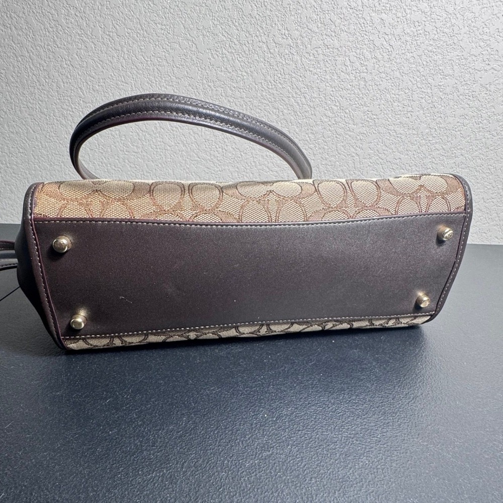 Coach Signature Canvas Stanton Carryall Brown Tan Monogram Handbag F36704 - Picture 3 of 11